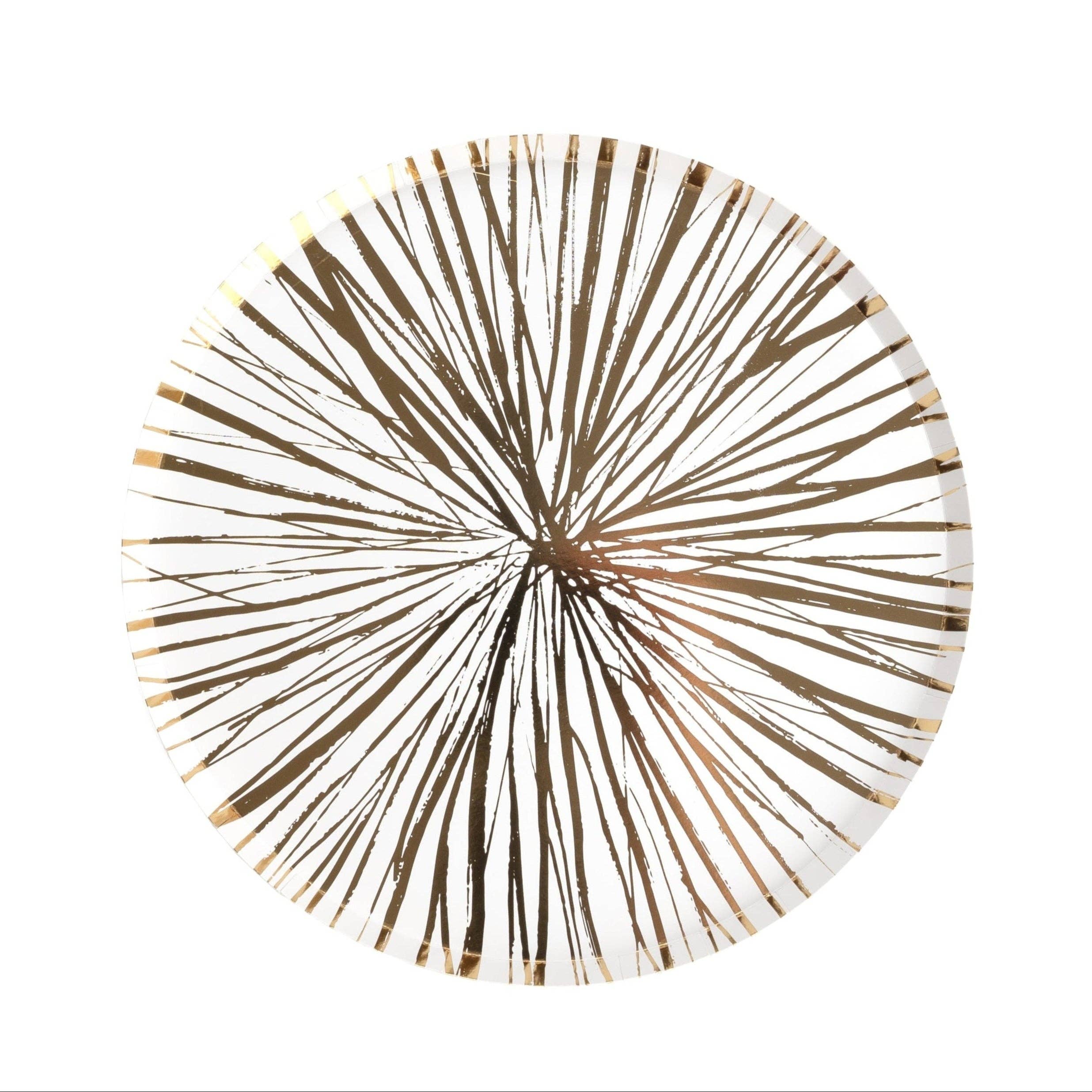 Gatherings by Curated Paperie - Wholesale Disposable Plate - RAD24-DNP3- Radiance Gold Foil Dinner Paper Plates