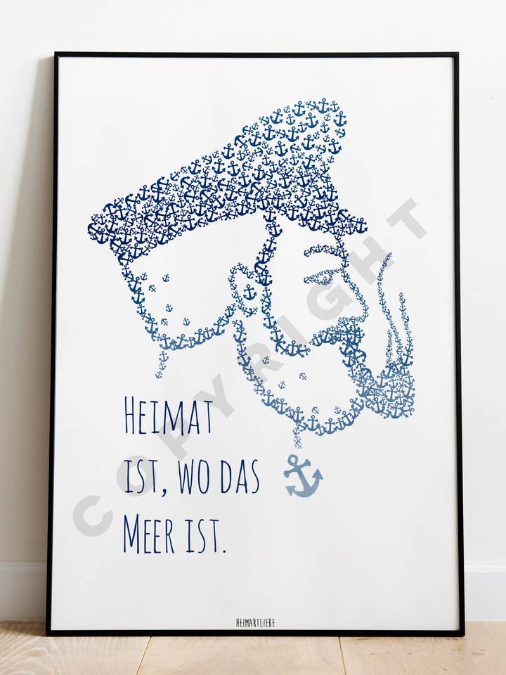 PRINT - HOME IS WHERE THE SEA IS | SEEMANN for wholesale by HEIMARTLIEBE®