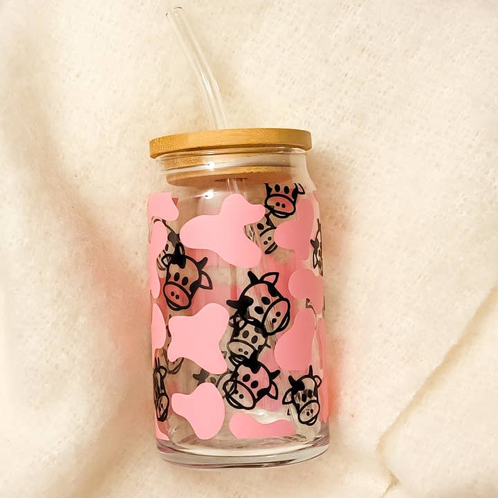 GraceBabyCo. LLC – wholesale Drinking glass/cup – Cow Love Libbey Glass