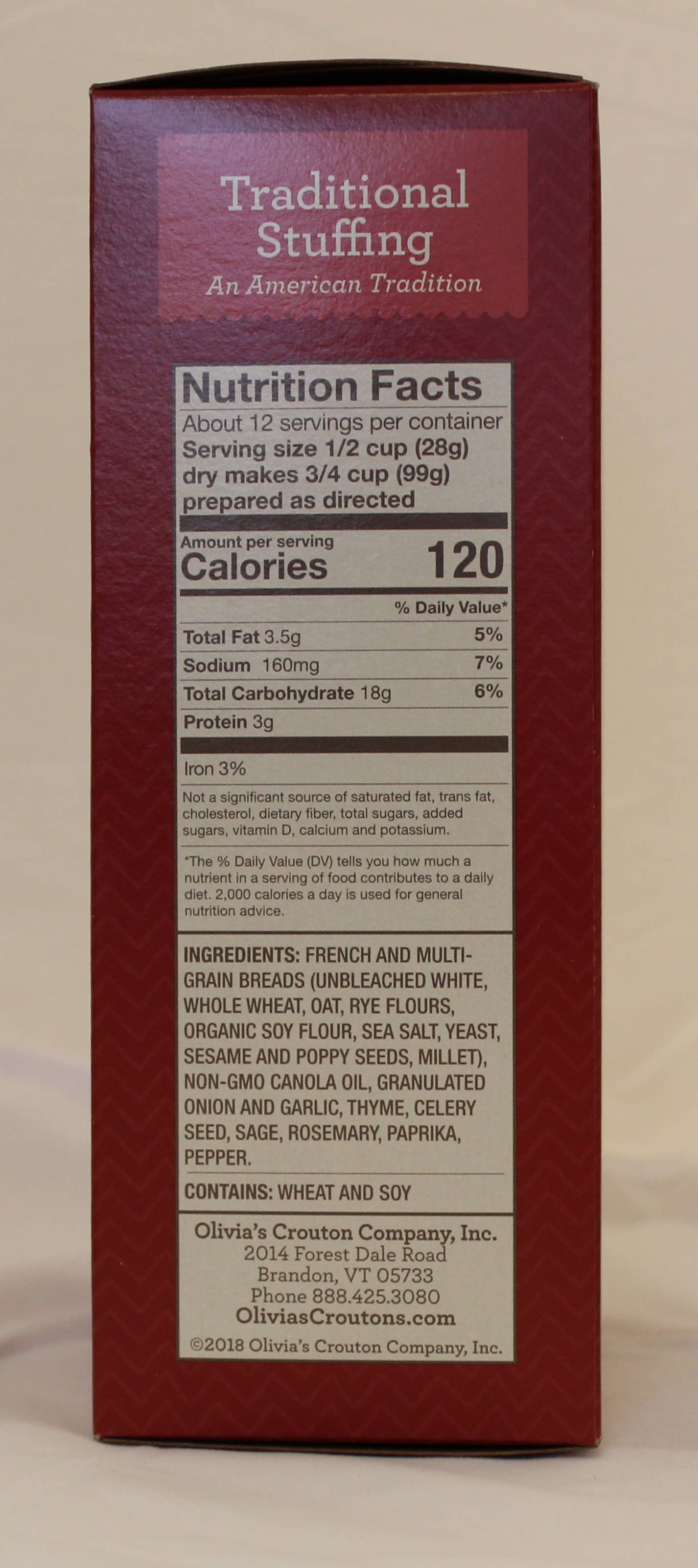 Olivia's Crouton Co., Inc. - Wholesale Bread Mix - Olivia's Traditional Stuffing 6 case1