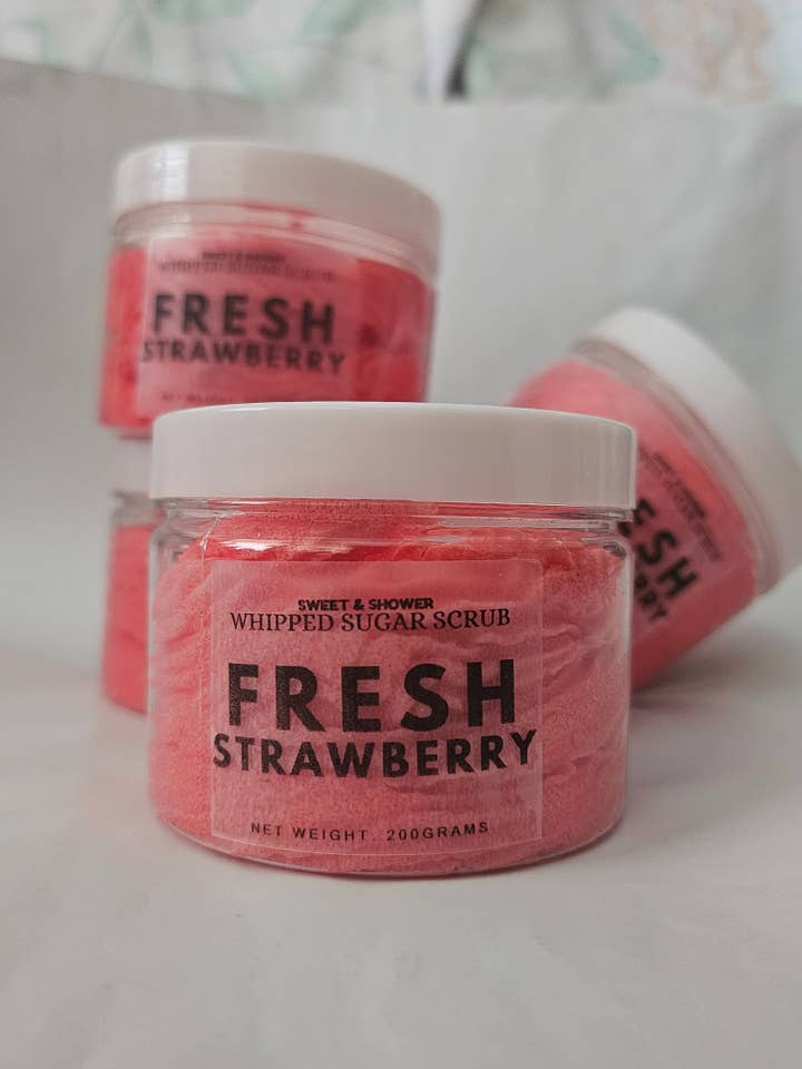 Fresh Strawberry Whipped Scrubs for wholesale by Sweet & Shower