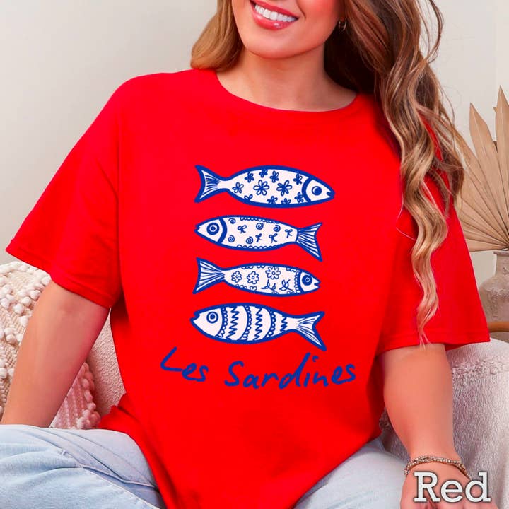 Shoppe SHC - Wholesale T-Shirt (Graphic) - Women's - Les Sardines Coastal Women’s Graphic Tee | Gildan22