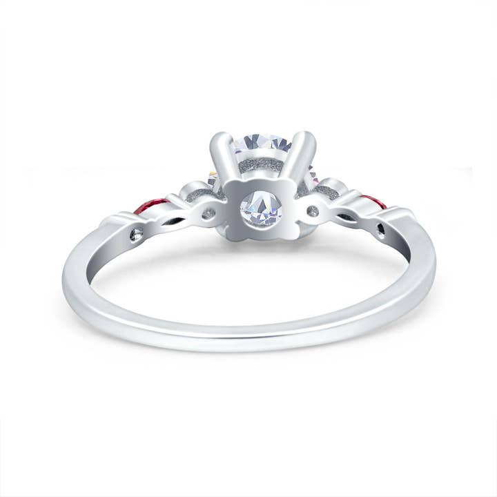 Vintage Style Round Marquise Ruby Simulated Cubic Zirconia Bridal Wedding Ring for wholesale on Faire2