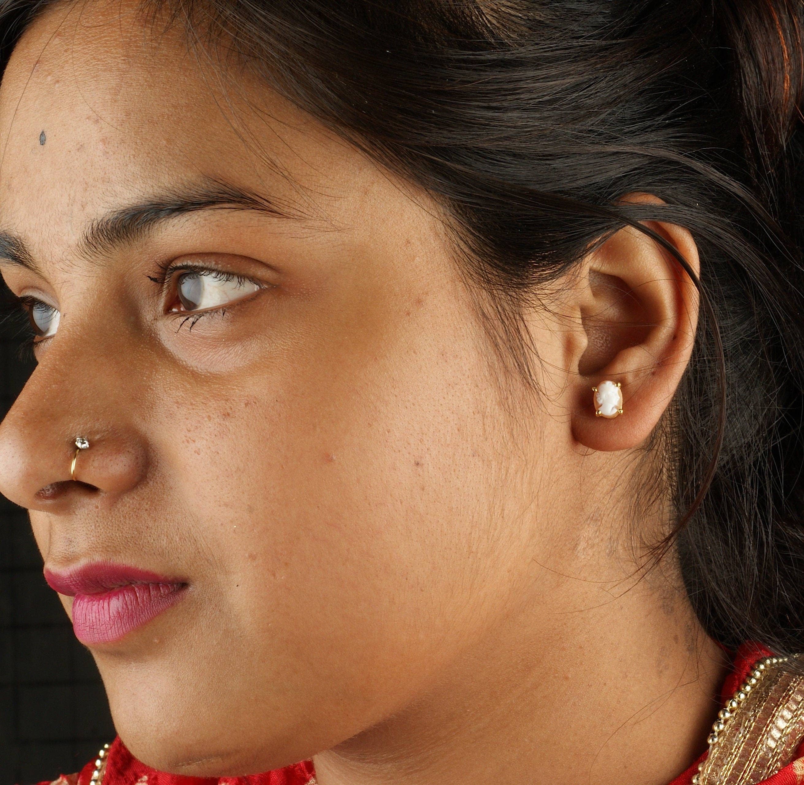 AG 925 JEWELLERY – wholesale Solitärörhängen – 925 Sterling Silver Cameo-stiftörhänge med trycklås4