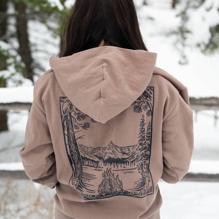 The Montana Scene - Wholesale Hoodie - Unisex - Fireside Unisex Hoodie - Clay 1