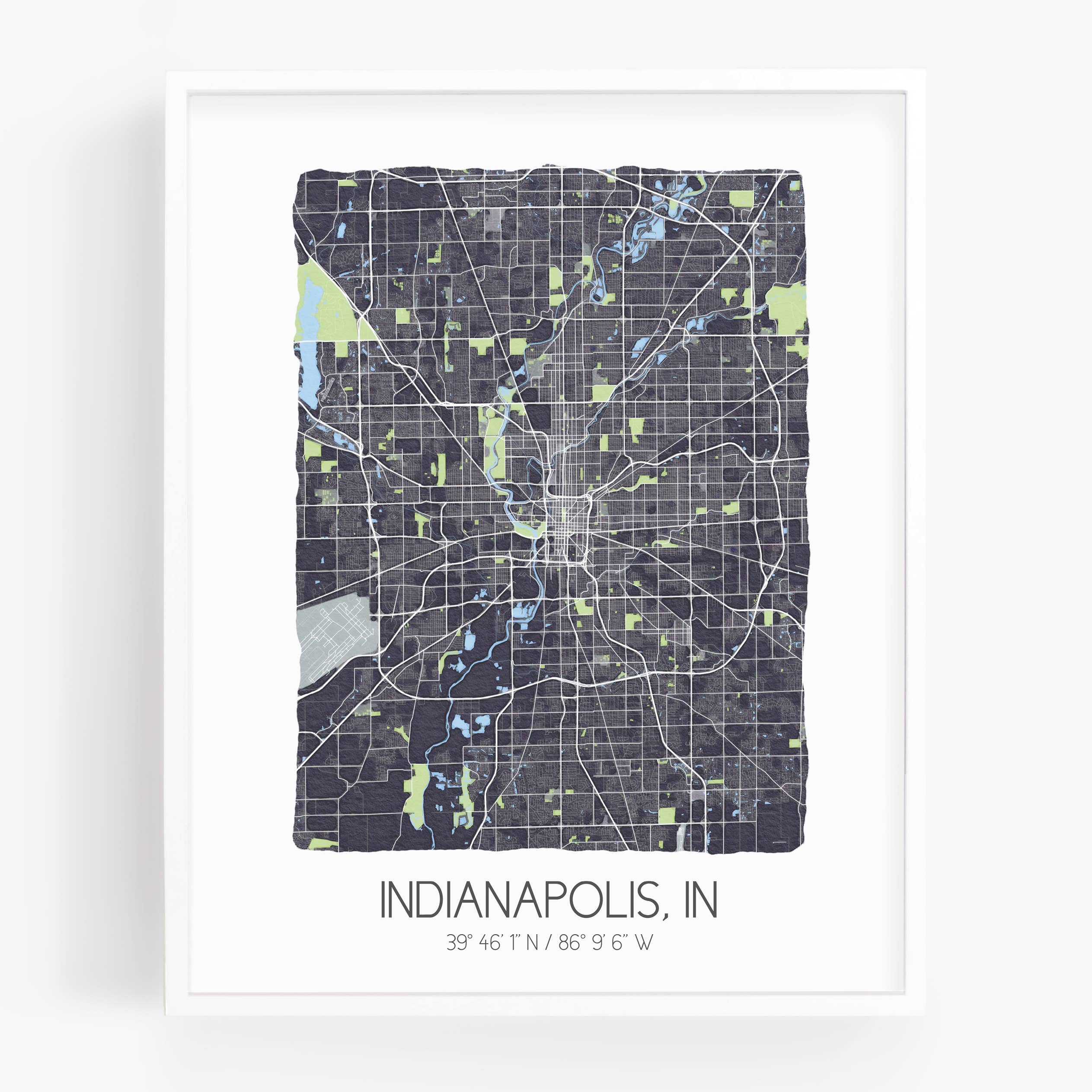 Sparks House Co. - Wholesale Art Print - Indianapolis Indiana Map - Watercolor Map Print - 4 colors16