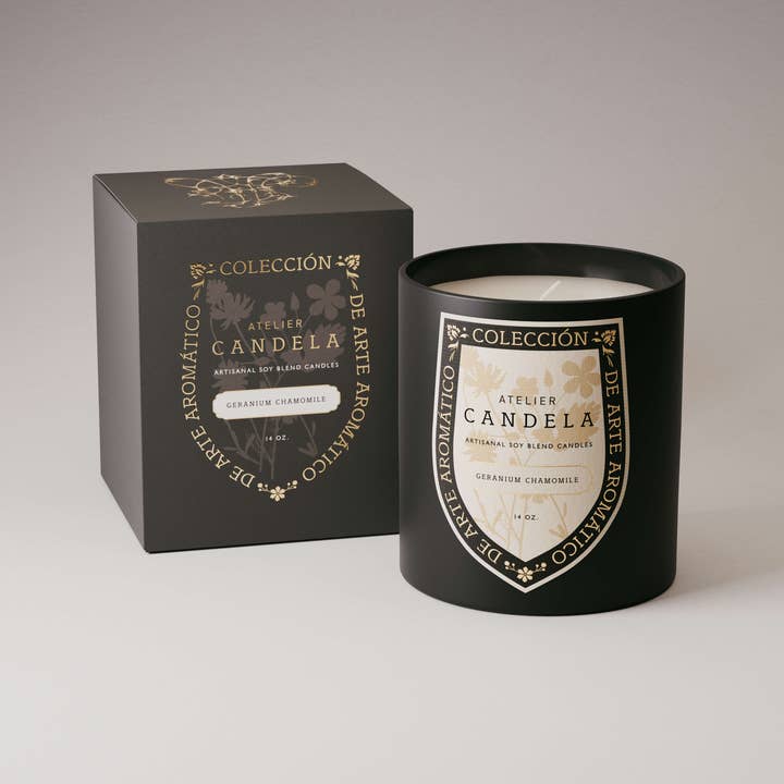 Atelier Candela - Wholesale Jar/Filled Candle - Geranium Chamomile 14oz (6 Pack)1