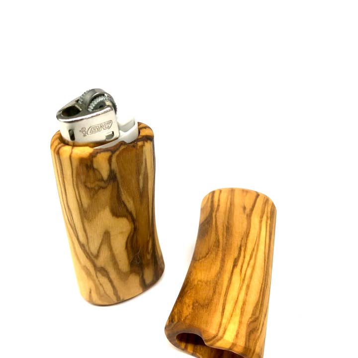 olivenholz-erleben - Wholesale Lighter - Elegant olive wood lighter case lighter case