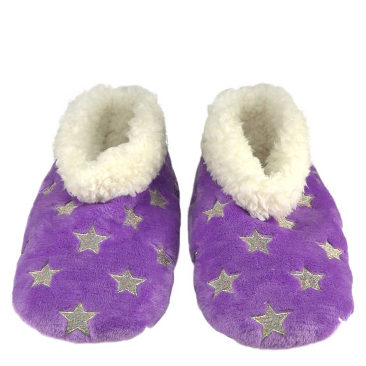 Oooh Yeah/Sock It Up/Oooh Geez Slippers - Wholesale Slippers - Women's - The Starz Purple | Women's Fluffy House Slipper