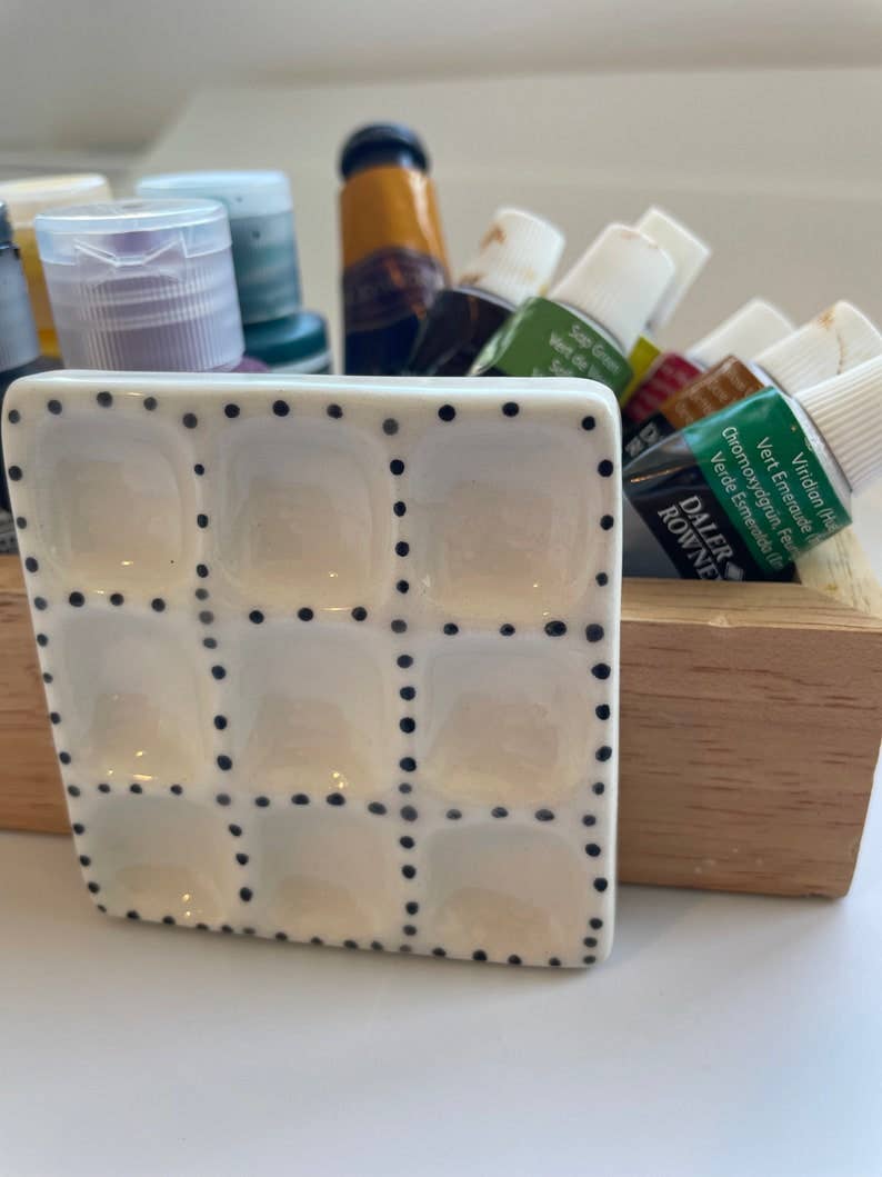 Muddy Ceramic Limited – Großhandel Palette/Mischschale – Handgefertigte tragbare Keramikmischpalette für Aquarellfarben2
