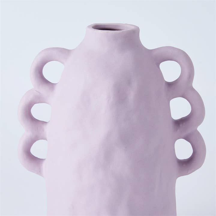 Truu Design - Wholesale Vase - Truu Design Ceramic Vase with Loops, Matte Lavender