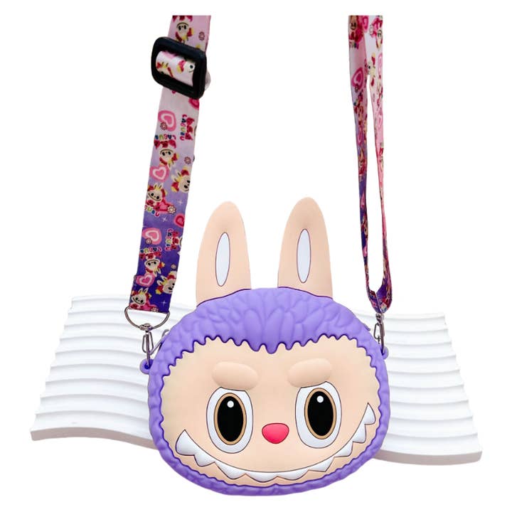 Auraquise - Wholesale Keychain - Kids - Labulu Coin Purse Keychain Silicone Wallet Charm Crossbody 4 Colors2