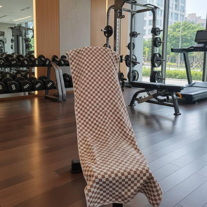 Gym Towel with Hood and Pocket - Espresso for wholesale by Nomadique Co