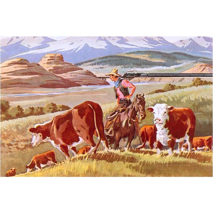 Found Image Press - Wholesale Magnet - Magnet CB-44 Herding Cattle