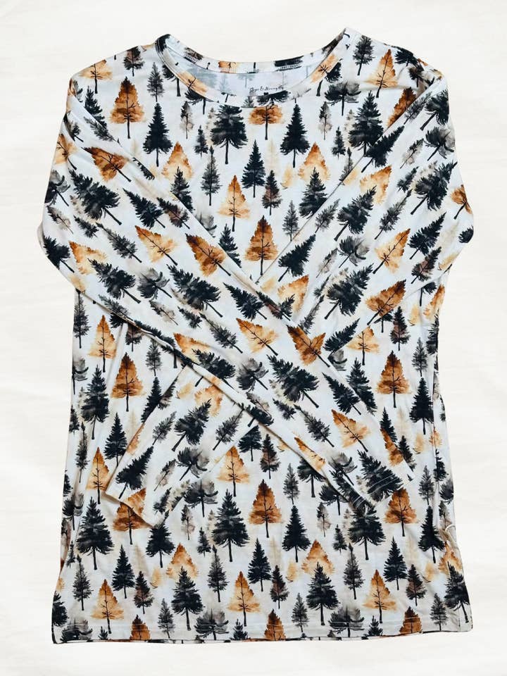 Cozy Campout Women's Long Sleeved Shirt for wholesale by Gigi & Ninny Co