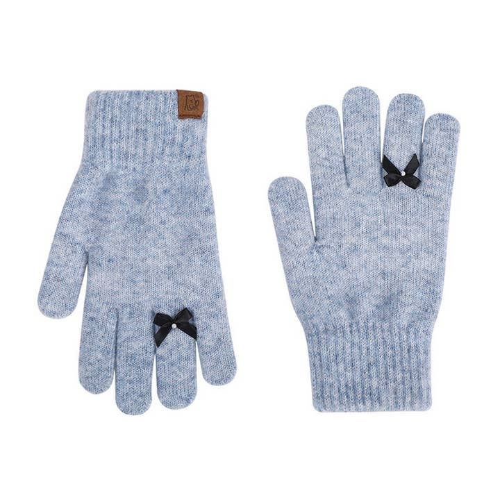 DOUBLJU - Wholesale Gloves - Women's - AUTUMN AND WINTER SWEET BOW KNITTED GLOVES_CWAG006512