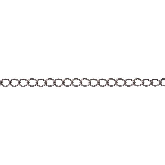 Continental Beads - Wholesale Craft Supplies - Curb Chain Size Small - Multiple Finishes Available - Measures 4mm - Sold by the Foot - CH 1509