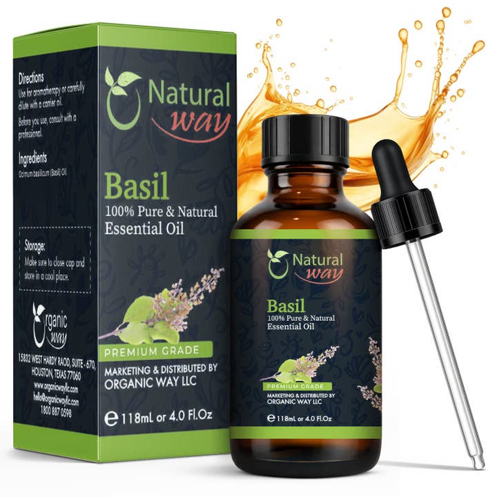 Olio essenziale di basilico per la vendita all'ingrosso da parte di Organic Way LLC