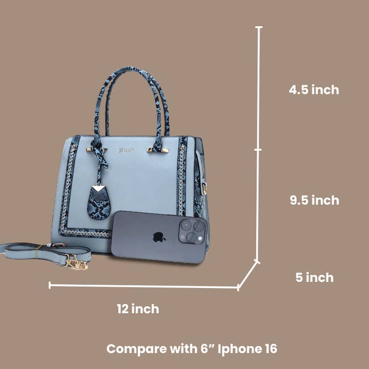 Brangio (Italy) Company Inc. - Wholesale Top Handle Bag - Women's - Brangio Italy Luxe Python Accent Tote Bag9