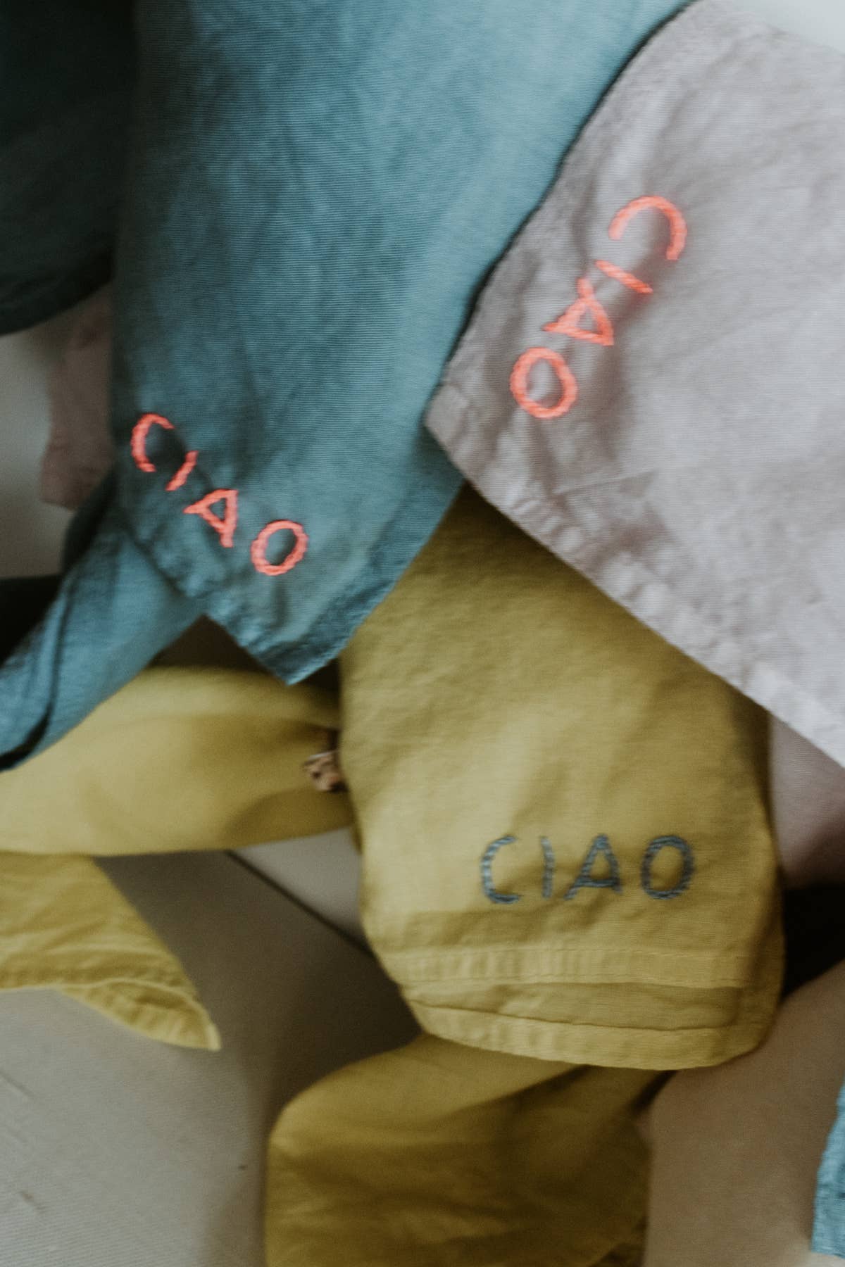 Eloise et moi - Wholesale Bandana - Women's - Hand embroidered organic cotton bandana - CIAO bandana0