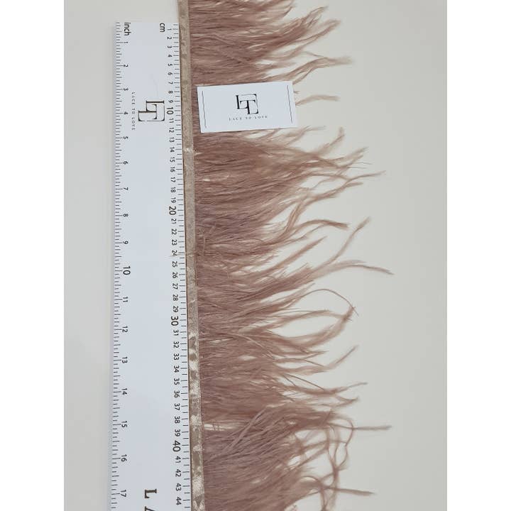 Lace To Love - Wholesale Craft supplies - Brown/Purple Ostrich FeaTher Fringe Trimming4