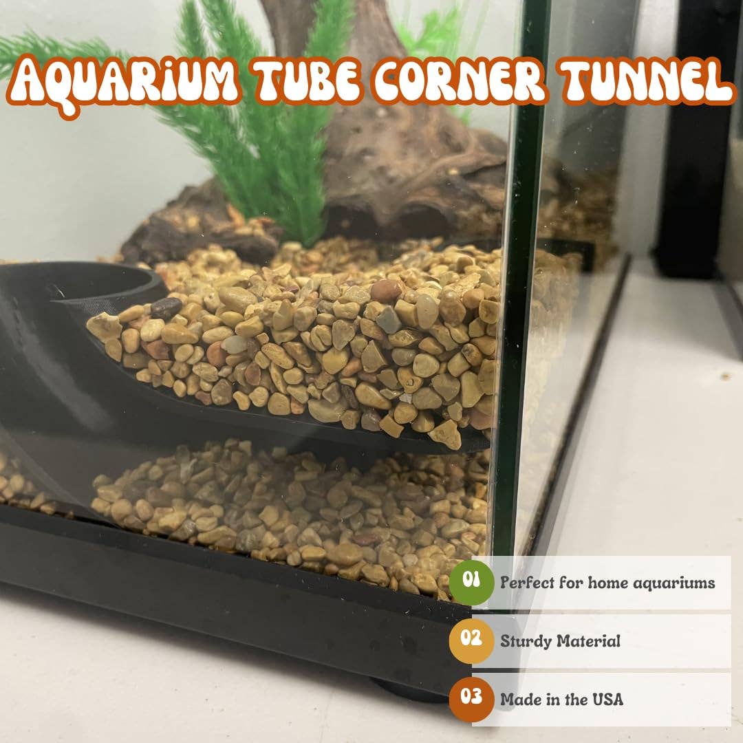 Chatelet – wholesale Pet cave – Cat/dog – Chatelet REEFSHAPE Aquarium Corner Tube Viewing Tunnel | Fish, Shrimp, Loaches Hideout for Aquariums | Unique Underground Tube Viewing Tunnel | Made in USA1