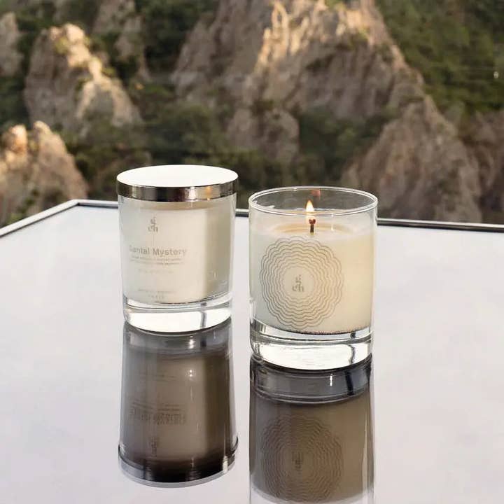 Sandalwood Mystery Scented Candle for wholesale by Geneviève Christophe