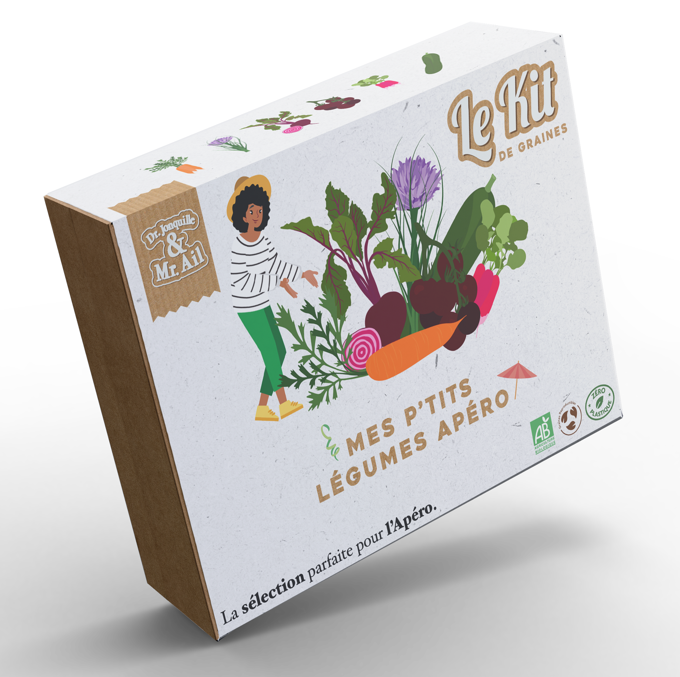 Dr. Jonquille & Mr. Ail - Venta al por mayor Semillas de plantas - Kits de jardinería - Caja de regalo vegetal Navidad2