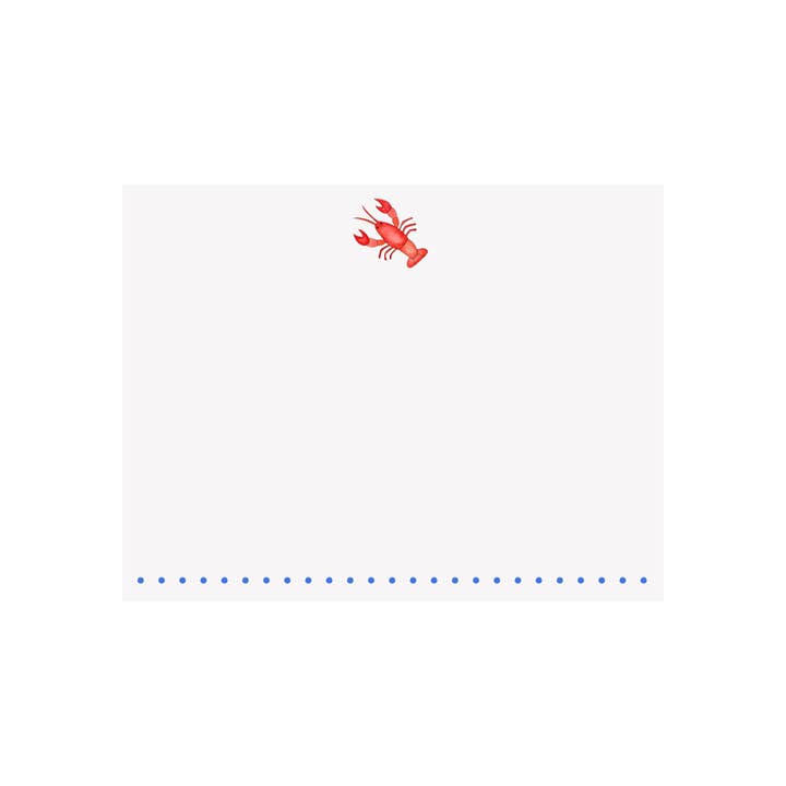 Carte de note plate homard pour la vente par Brake Ink Stationery