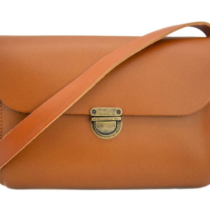 Tan Leather Satchel - Leilani for wholesale on Faire0