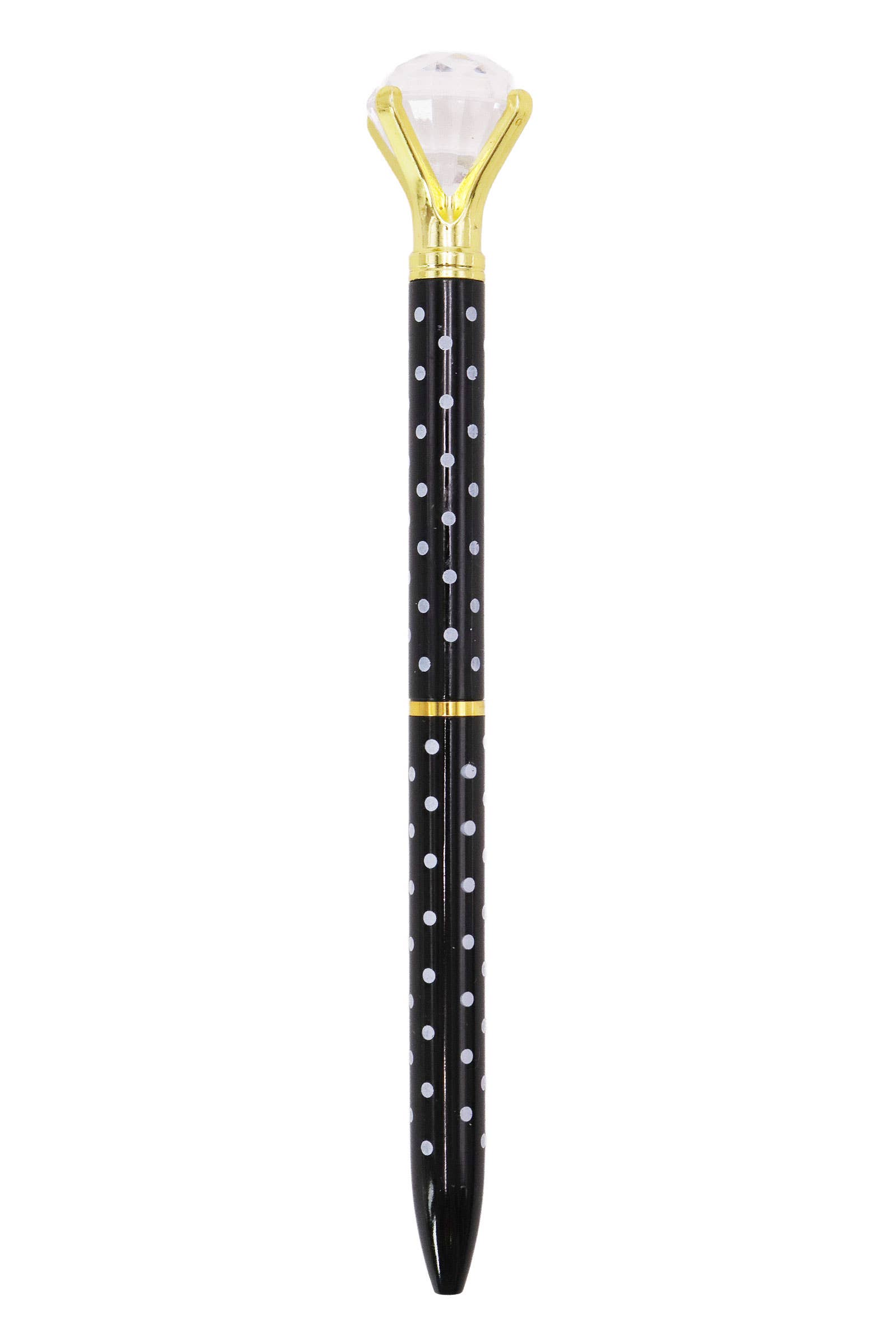 ASSORTED Bling Diamond Metallic Polka Dot Pen - 12 Pcs for wholesale on Faire10