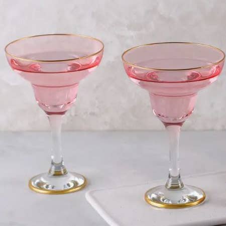 Bicchieri Crystal Margarita - Rosa per la vendita all'ingrosso da parte di Simple Fine Food