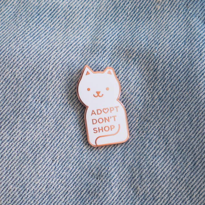 Everyday Olive - Wholesale Lapel Pin/Button - Adopt Don't Shop Pin