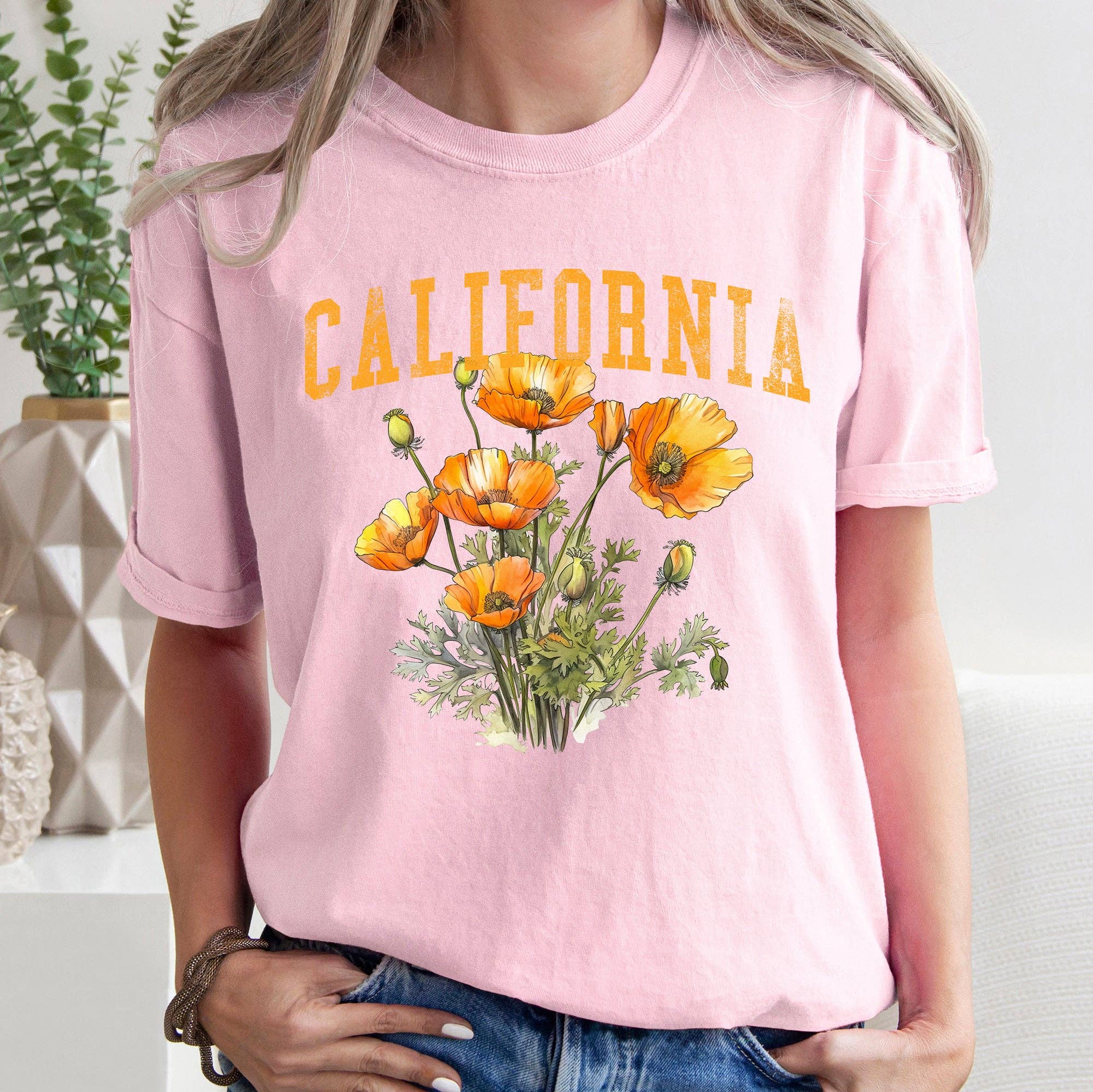 Refinery Number One LLC - Vente T-shirt à imprimés – femme - T-shirt California State Flower6