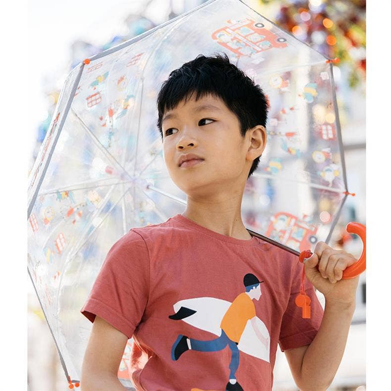 SMATI - Vente Parapluie – enfant - Parapluie Enfant Transparent Animaux Réfléchissant1