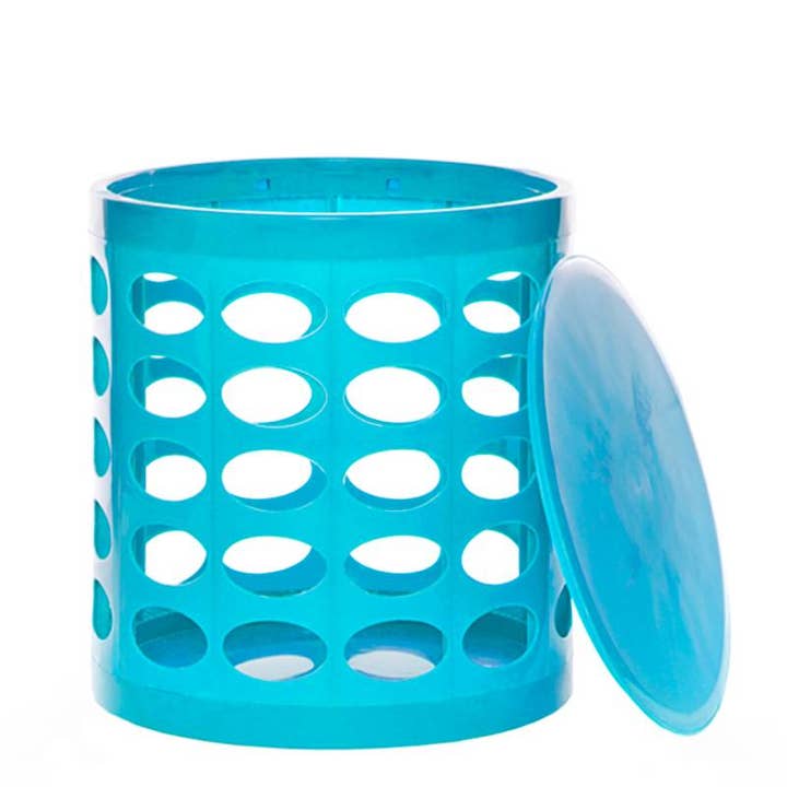 Turquoise Blue Storage Stool by OTTO for wholesale by Otto Storage