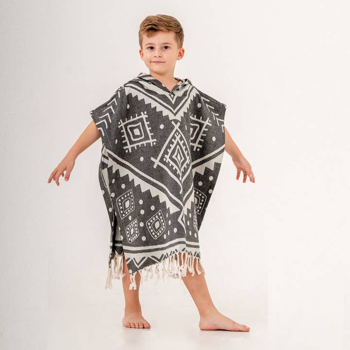 Kikoya - Wholesale Poncho Towel - Kids & Baby - Kid Hooded Poncho Surf Changing Swimming Beach Towel Shower