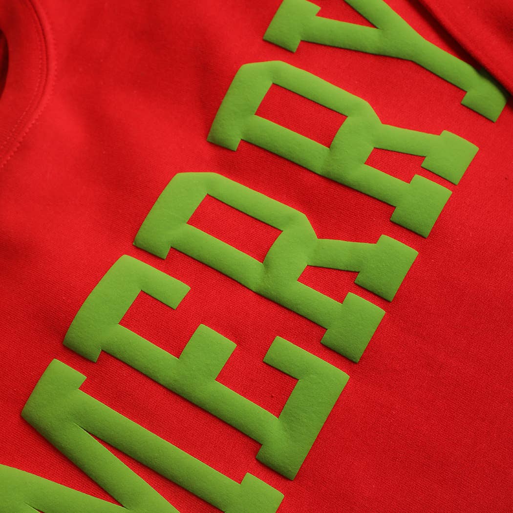 Fashion City – wholesale Graphic sweatshirt – Unisex – MERRY Puff Raised Letter Heavyweight Sweatshirt12