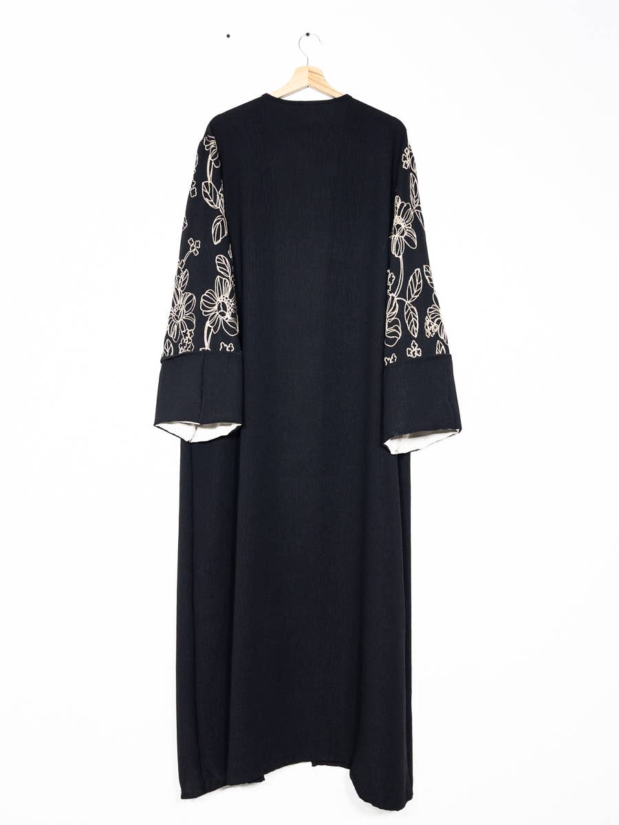 IDEAL OUTFIT – wholesale Top & skirt set – Women's – 2-piece set floral embroidery kimono abaya ref:en2511jazz5