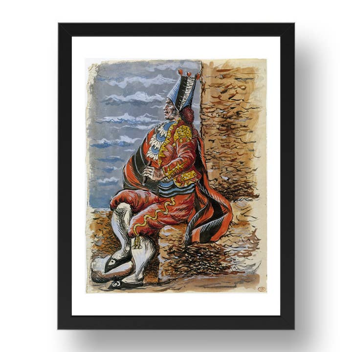 1919 Kostümentwurf für den Torero eLe Tricornee, Vintage-Kunstwerk von Pablo Picasso, A3 Größe Reproduktion Poster Druck in 17x13" schwarzem Rahmen für den Großhandel von PERIOD PRINTS