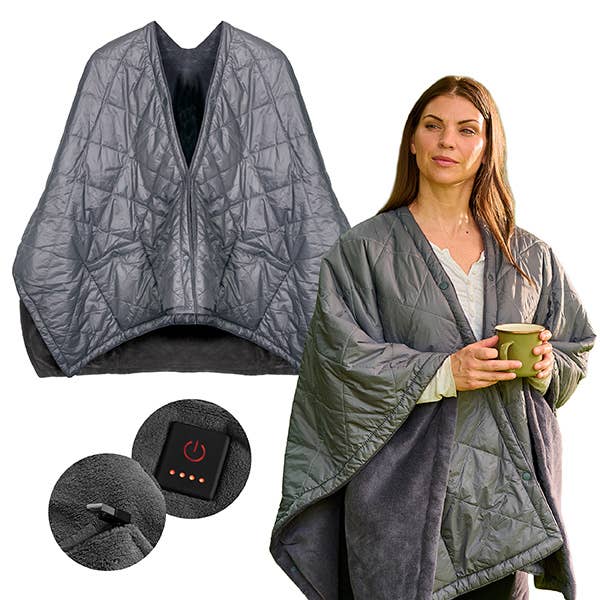 Therahaus by Therapedic Heated Shawl for wholesale by Uncanny Brands