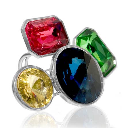 IOAKU X ZΛEK STUDIO - ICON RING Silver/Blue Multi Mix for wholesale by IOAKU by Fanny Ek