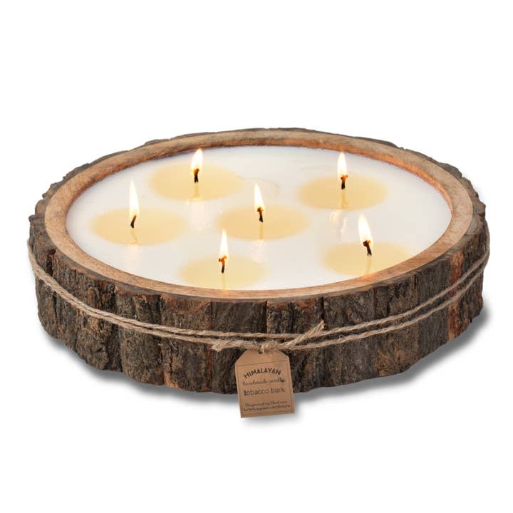 Himalayan Handmade Candles Tree Bark Candle, Large for wholesale by Himalayan Candles