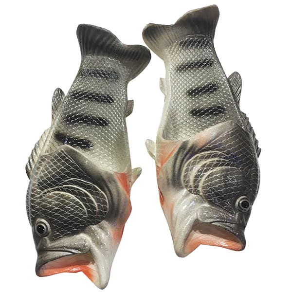 Fishy Feet - Silver Trouts, Novelty Gifts, Summer Gifts, Beach Shoes, Father's Day for wholesale by The Diabolical Gift People - Novelty Gifts, Christmas Gifts