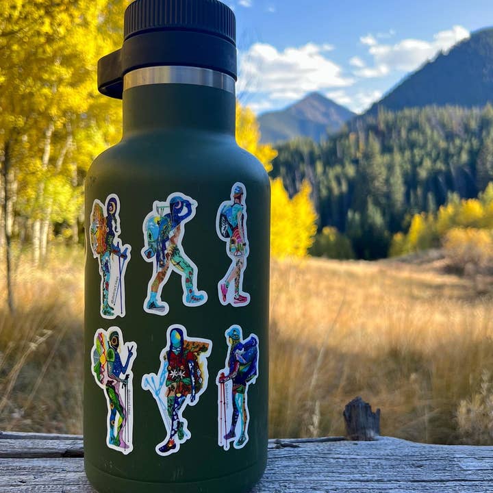 Abstract Hikes - Wholesale Sticker - Hiking Sticker: Badass Chica Sticker Pack Mini size1