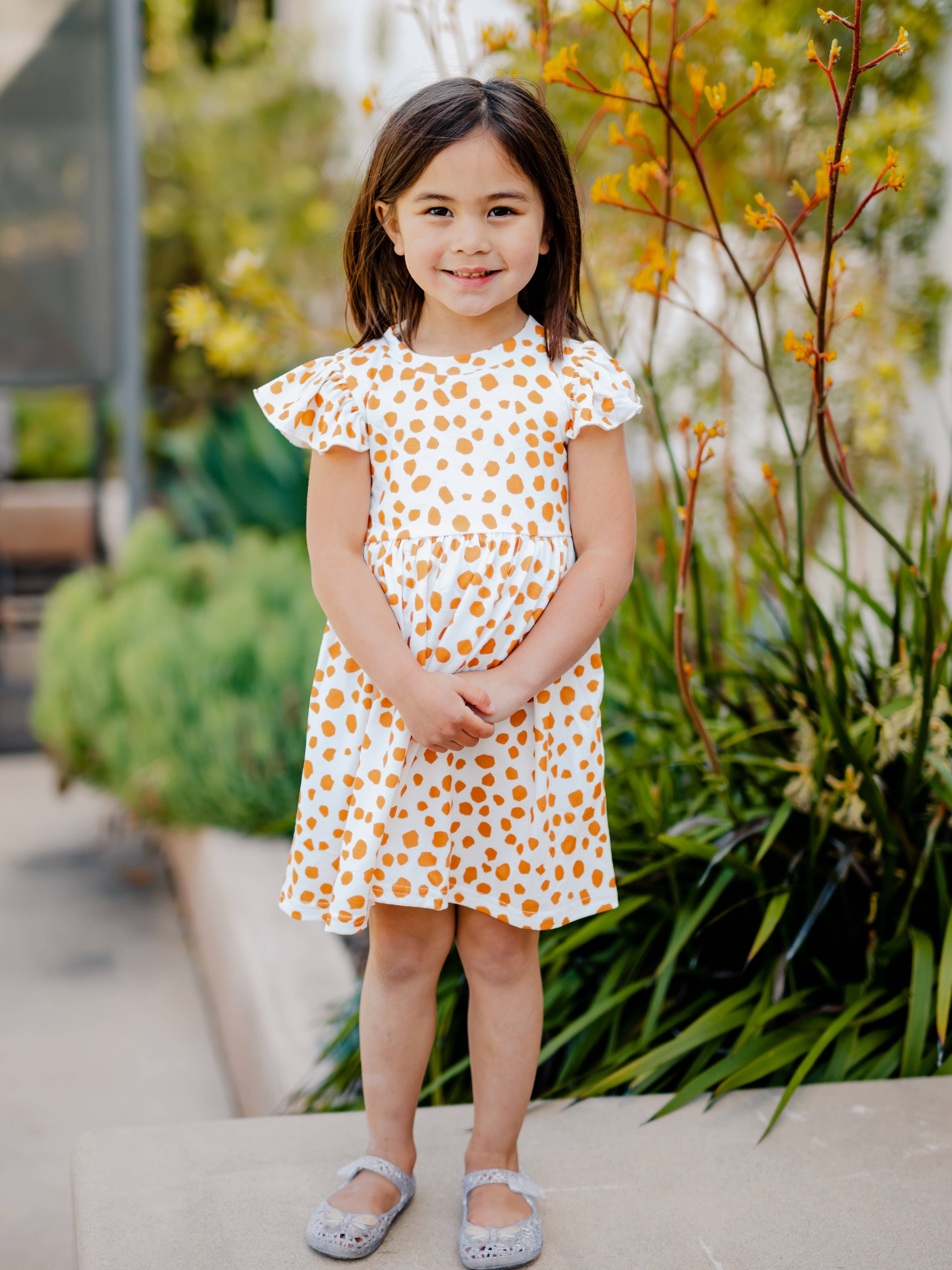 Tickled Teal - Wholesale Dress - Kids - Ruffle Sleeve Little Girls Dress18