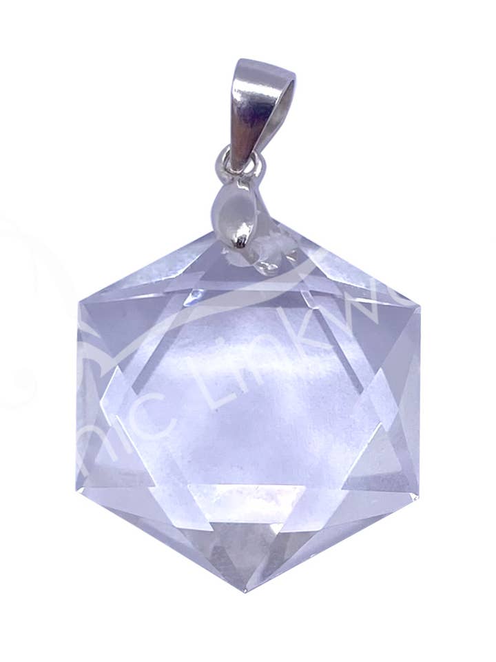 (PC)STERLING SILVER - PENDANT HEXAGONAL CRYSTAL QUARTZ 21 X for wholesale by Oceanic Linkways Inc