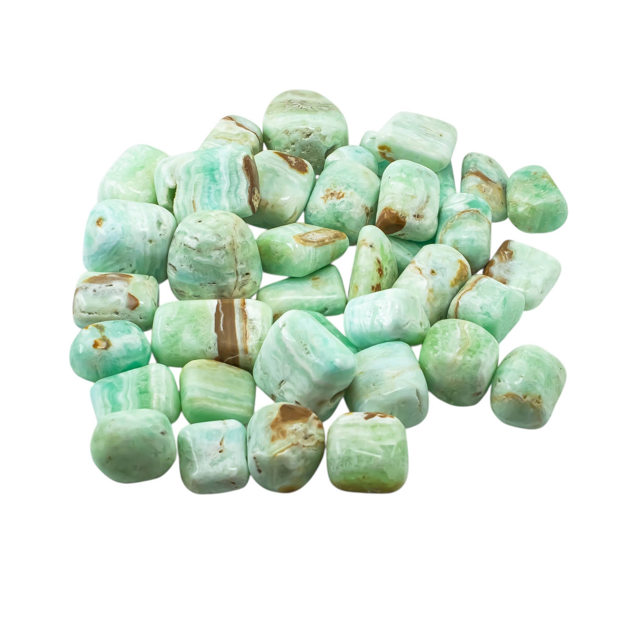 Quasar Gems USA - Wholesale Spiritual Stone/Crystal - Caribbean Calcite Tumbled 1KG1