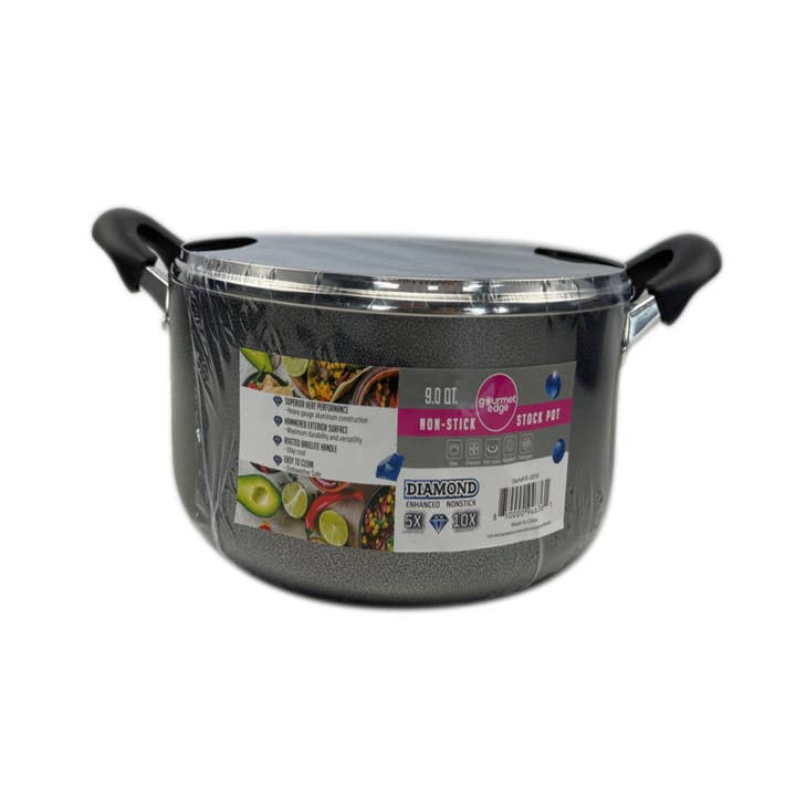 Gourmet Edge - Wholesale Cooking Pot - Gourmet Edge - 9 Qt Stock Pot with Cover #10-3010