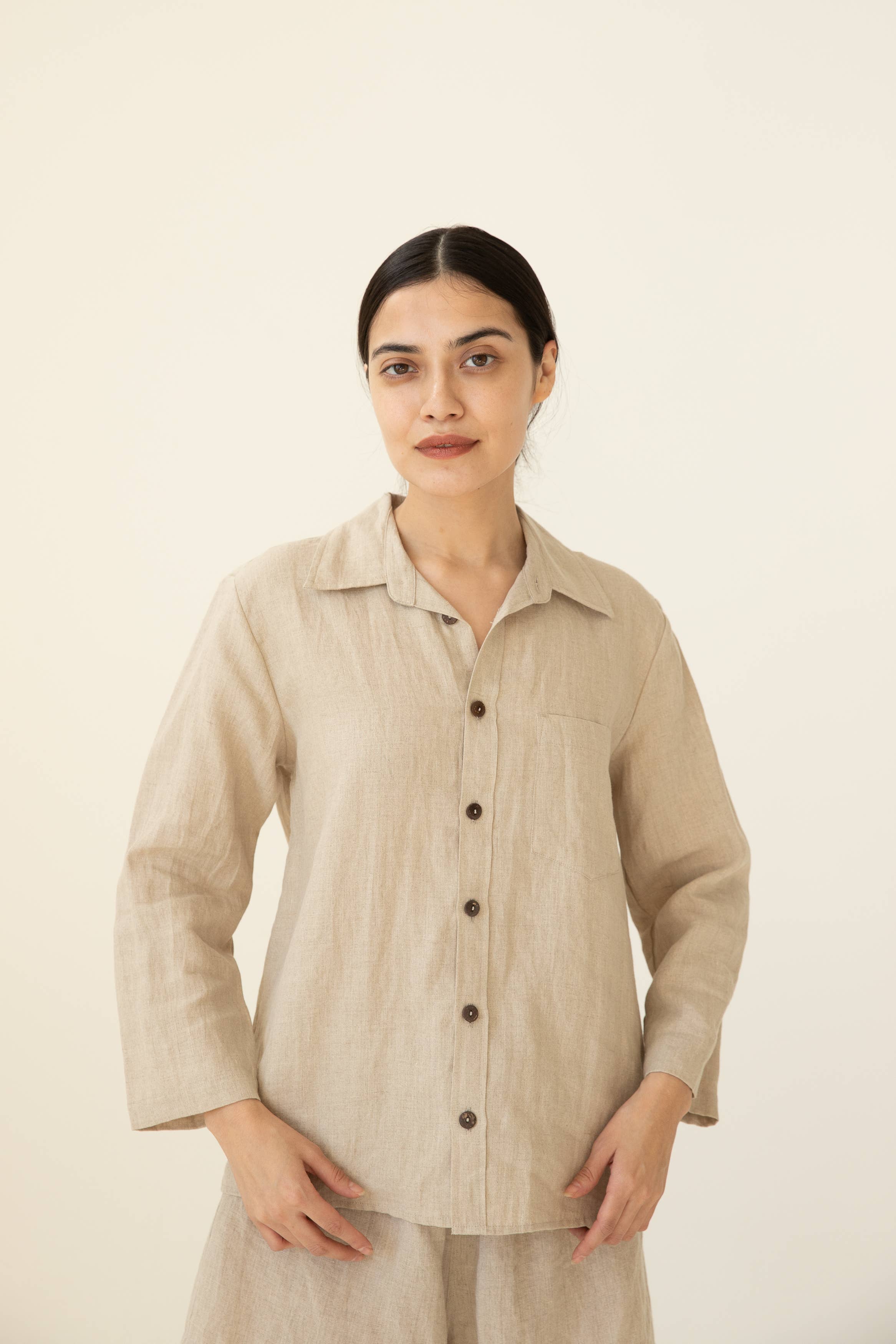 VIKOLINO - Wholesale Button Down Shirt - Women's - Linen Basic  Shirt16